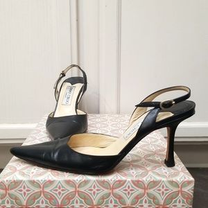 Jimmy Choo Black Slingback Heels